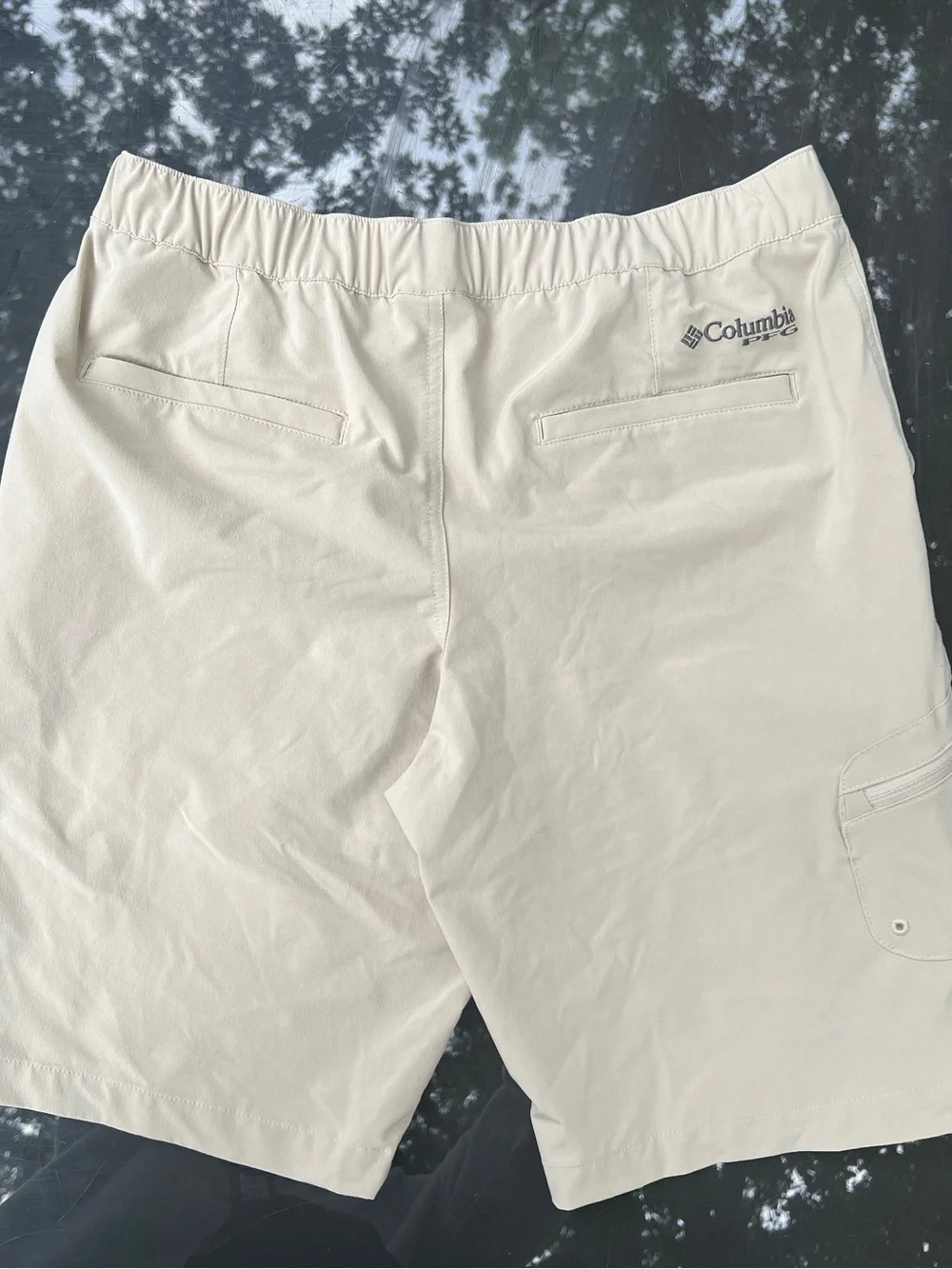 Columbia PFG Shorts Youth Boys XL 18-20 Beige Omni-Shade Fishing Swim Hiking EUC
